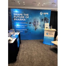  ISPE Booth – Frame, Banner, Round table.